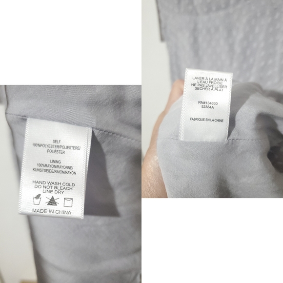 NWT Anthropologie Sunday In Brooklyn Textured Gray Chiffon Dress Size Small - Picture 13 of 16